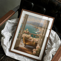 Golden Bathtub Blooms Overlooking Azure Coast