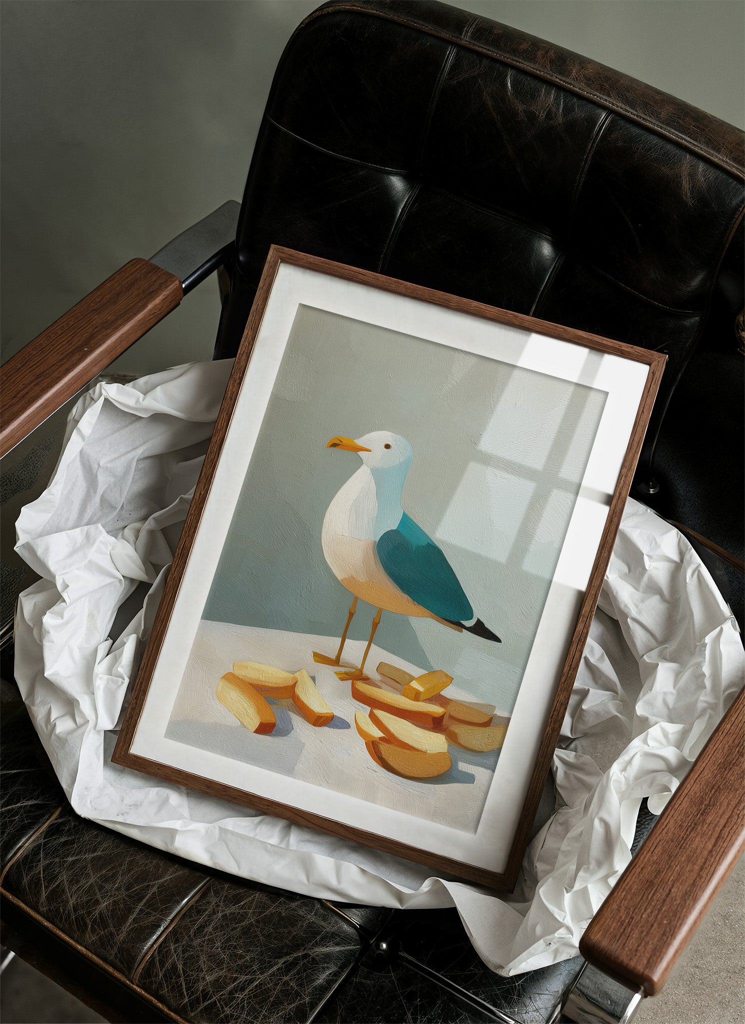 Shoreline Snack Among Bread Crumbs