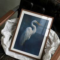 Midnight Watcher Against Indigo Depths