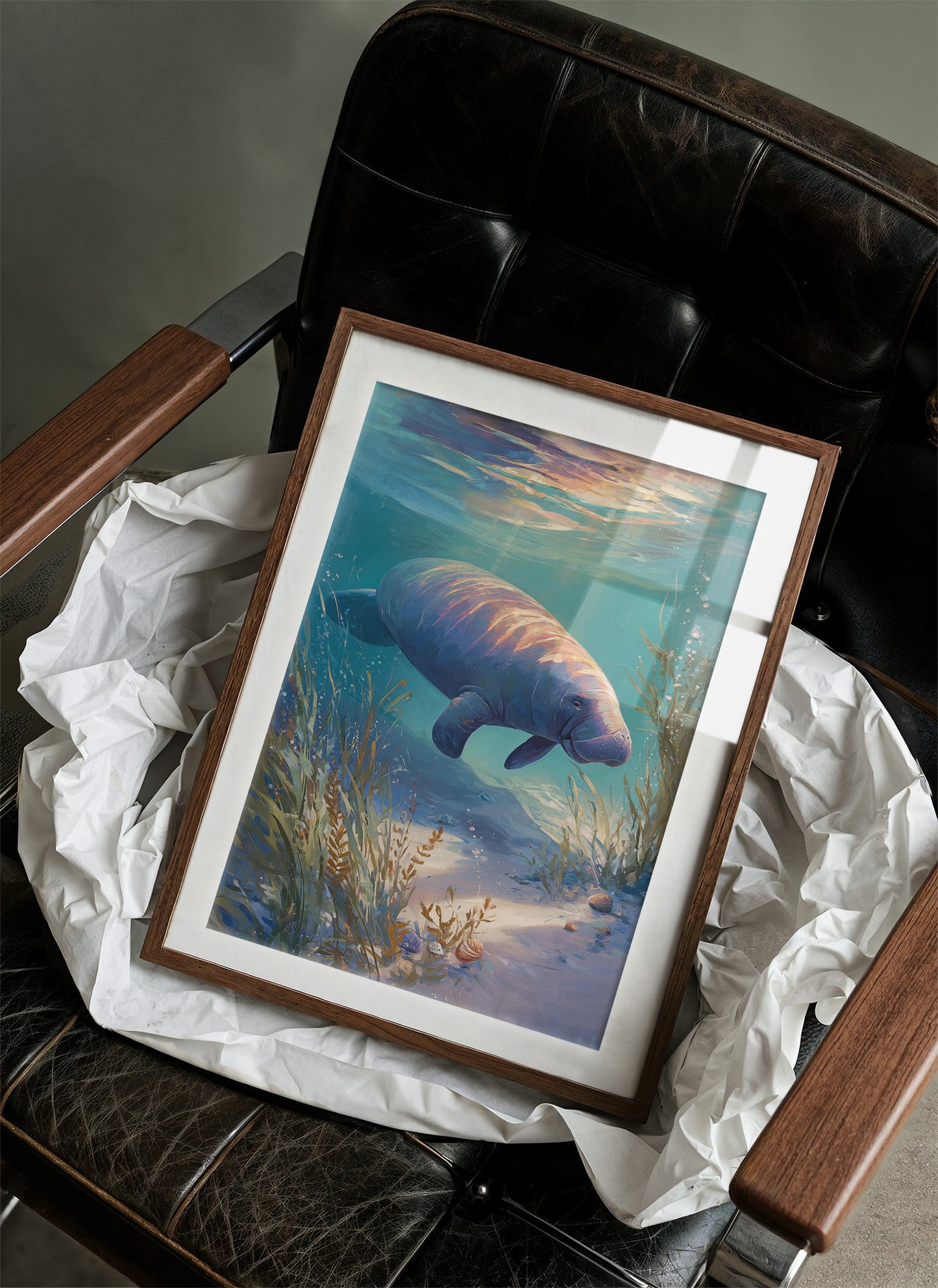 Gentle Giant Glides Through Crystal Waters