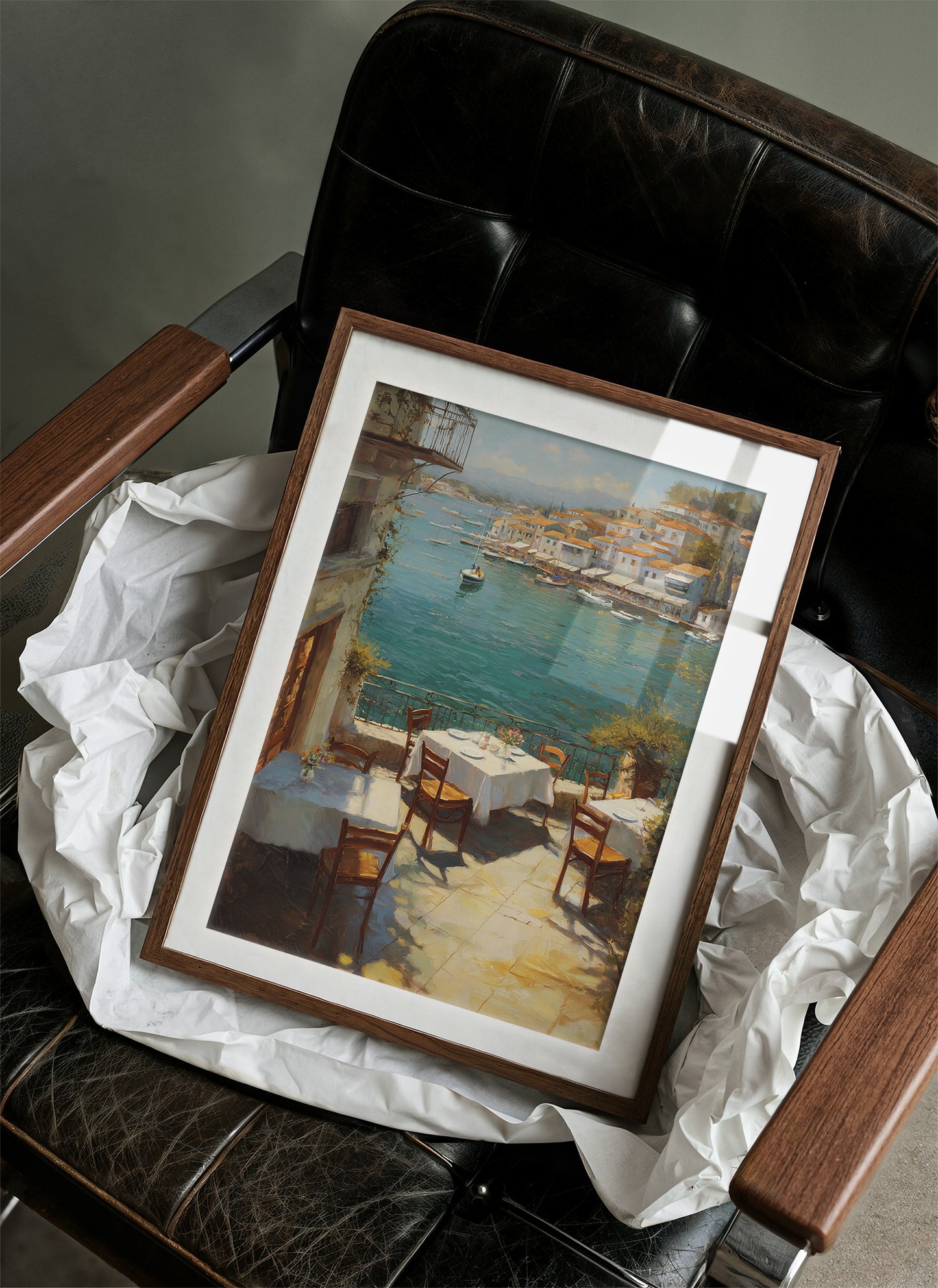 Mediterranean Terrace Awaits Twilight