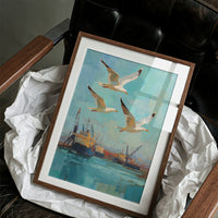 Harbor Freedom Above Industrial Waters