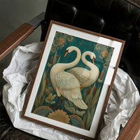 Elegant Duet Against Emerald Waters