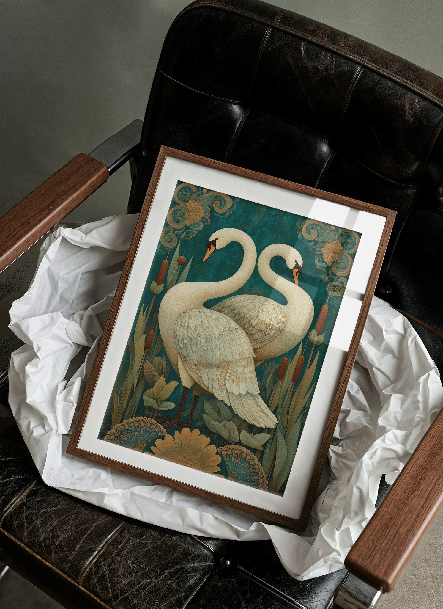 Elegant Duet Against Emerald Waters