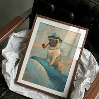 Nautical Pug's Whimsical Voyage