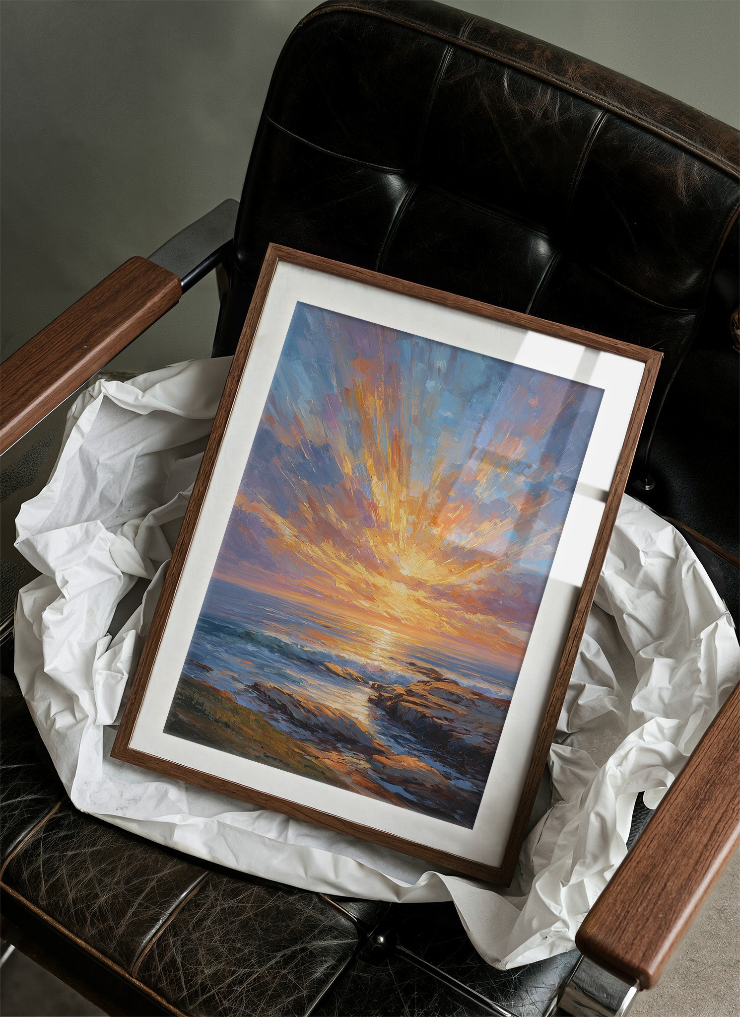 Coastal Symphony in Amber Light