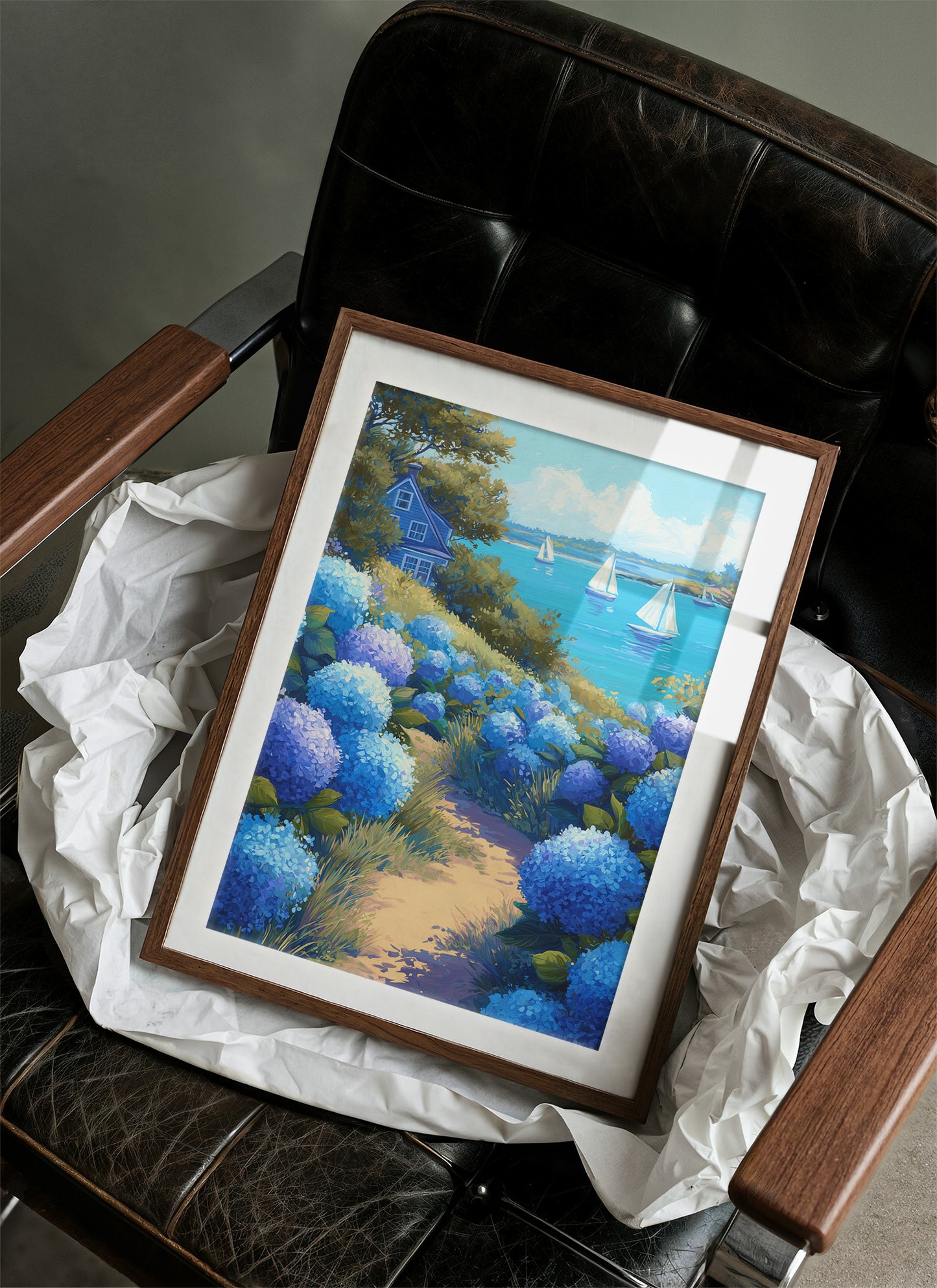 Hydrangea Path to Coastal Serenity