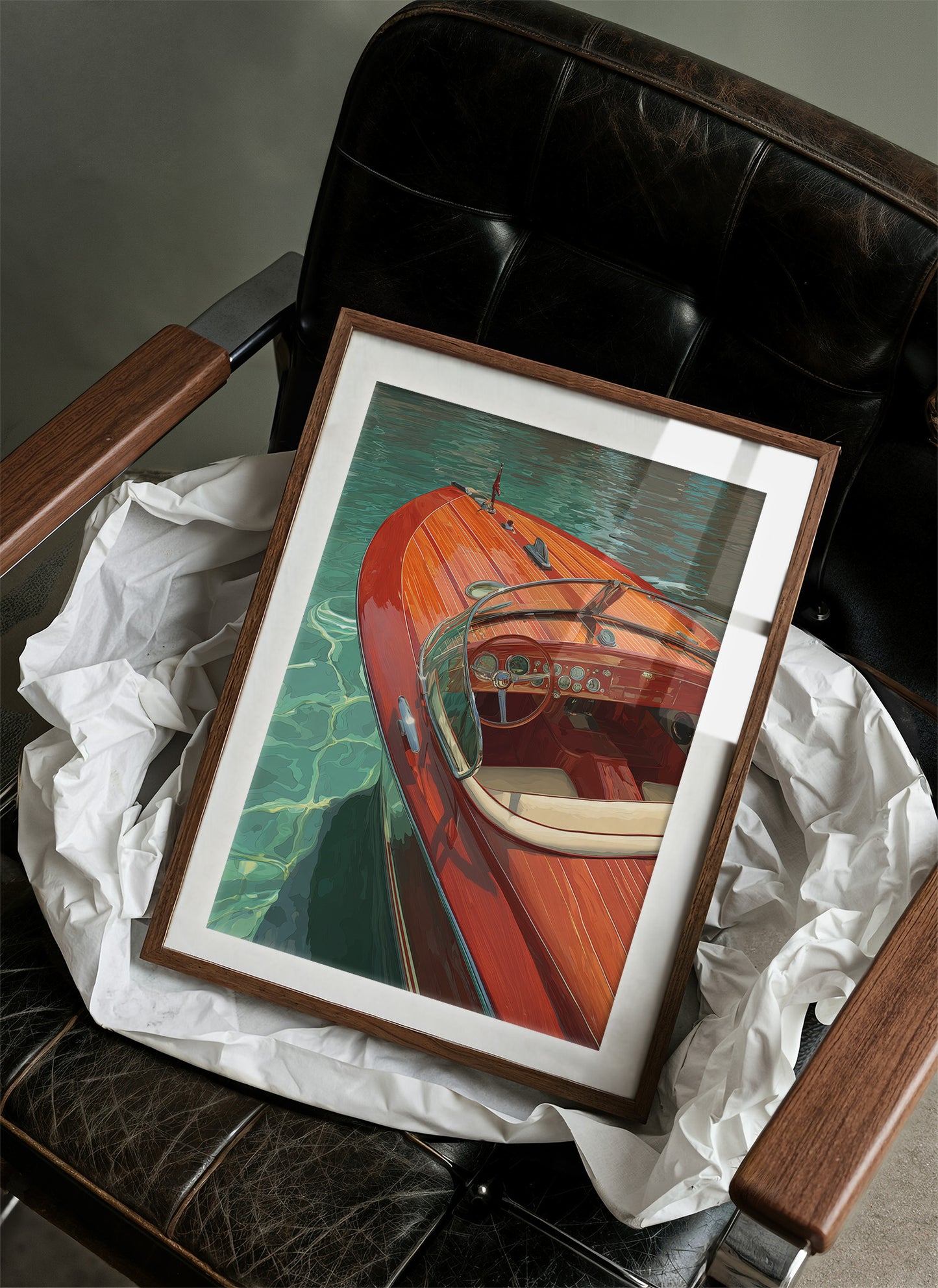 Mahogany Glides Through Emerald Waters