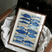 Indigo Currents Swim Against Canvas Tide