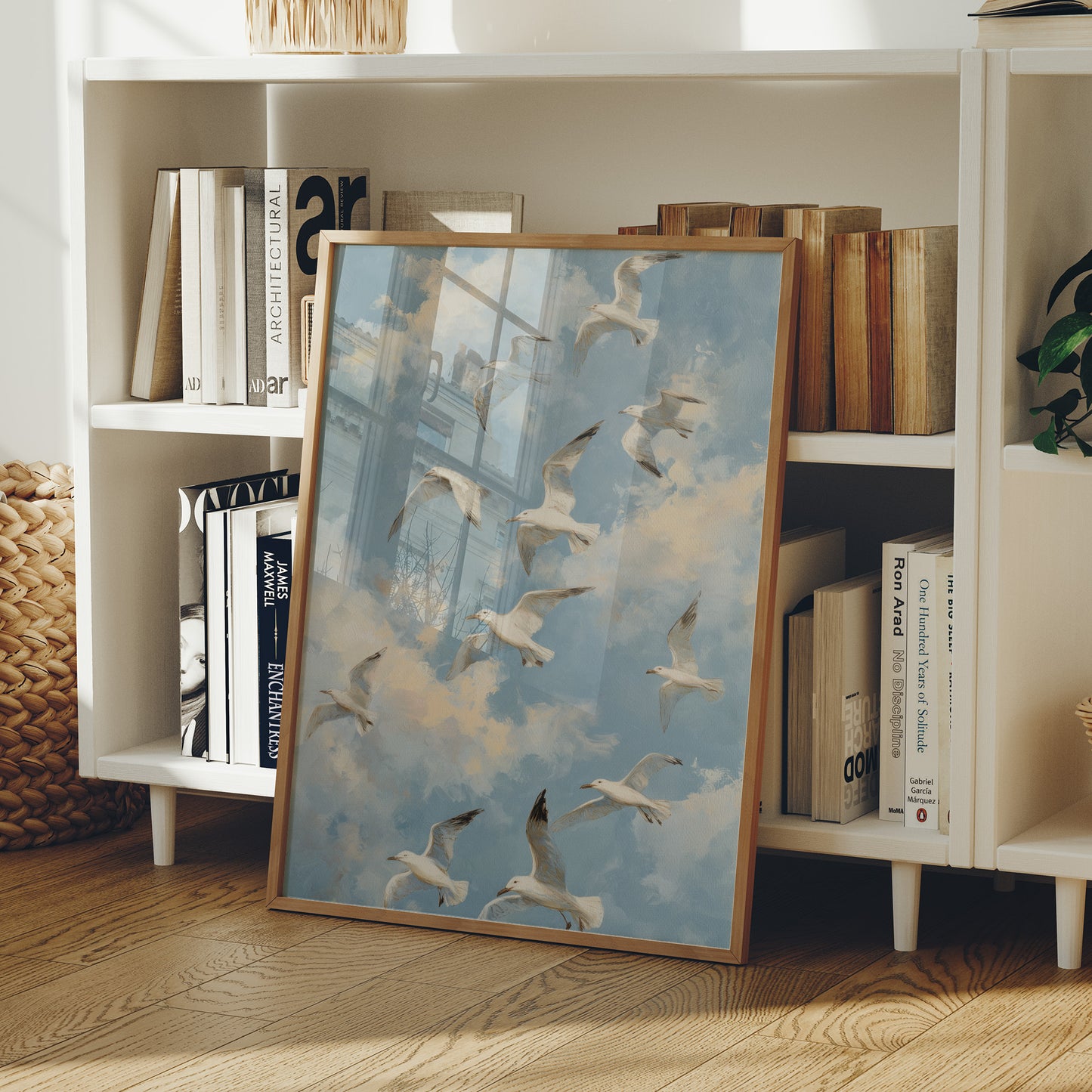 Seagulls Traverse Azure Freedom