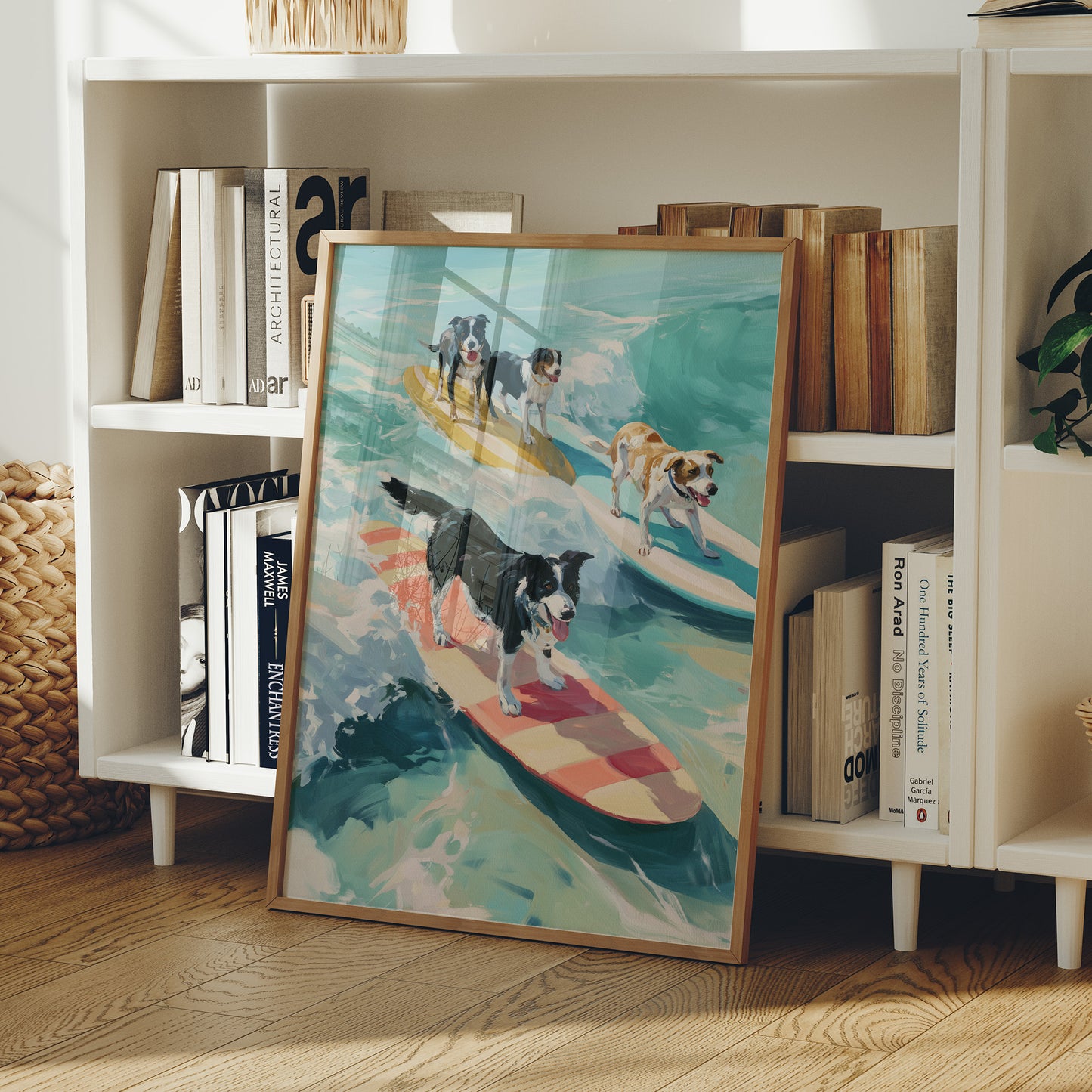 Surfboard Symphony: Canine Wave Riders