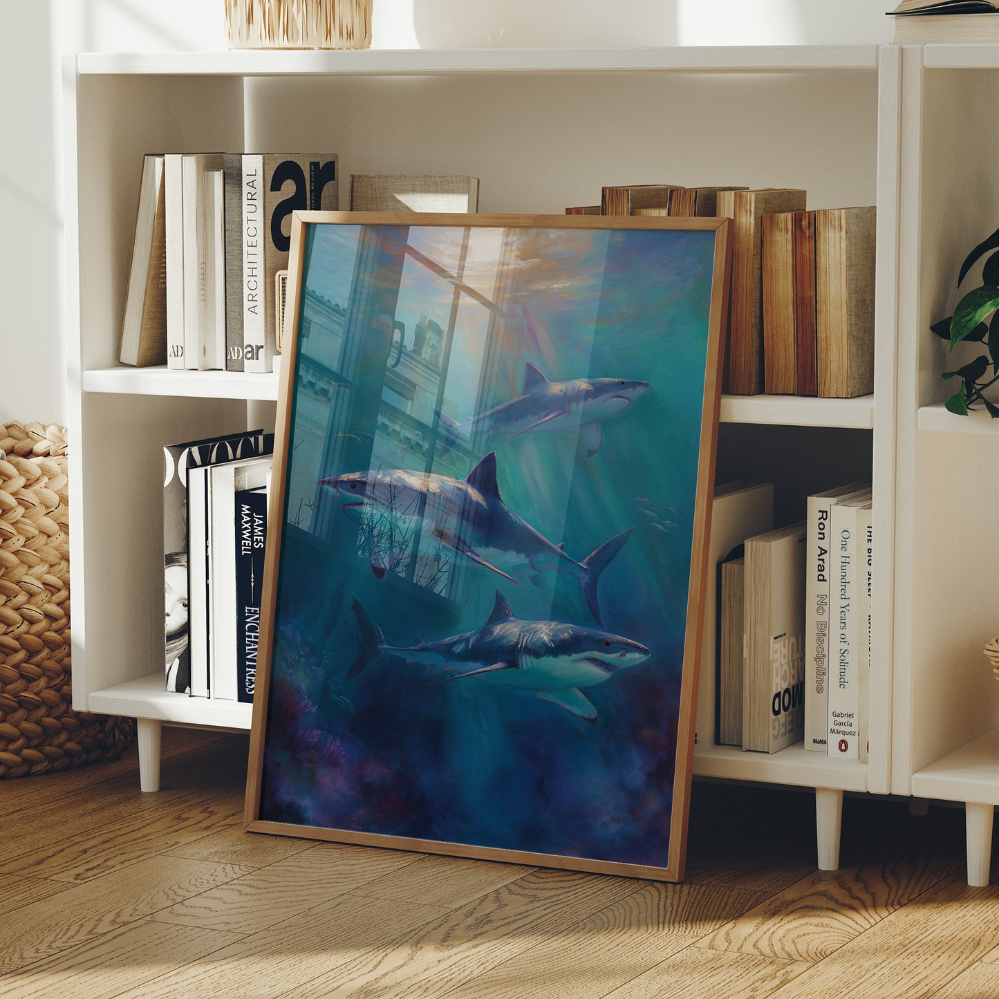 Azure Hunters Beneath Golden Rays