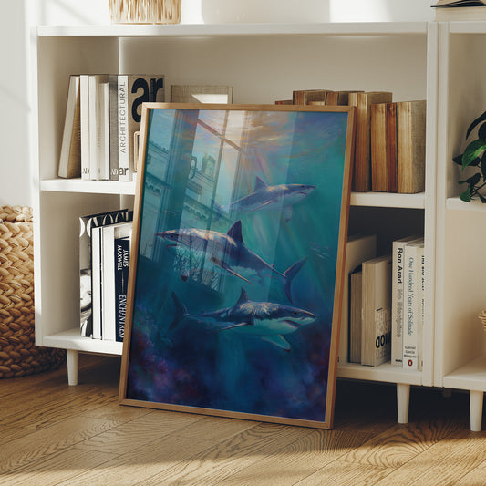 Azure Hunters Beneath Golden Rays