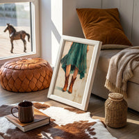 Emerald Twirl Meets Western Leather