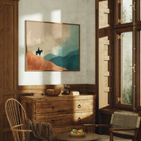 Solitary Wanderer Surveys Painted Valleys