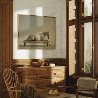 Equine Repose in Surreal Elegance
