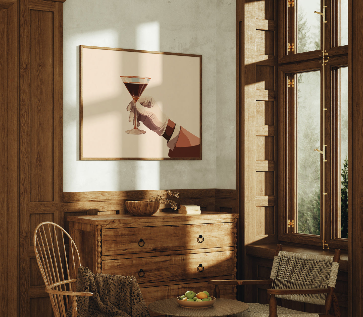 Elegant Libation Held in Waiting