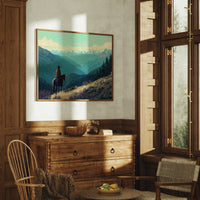 Wilderness Wanderer Contemplates Eternal Peaks