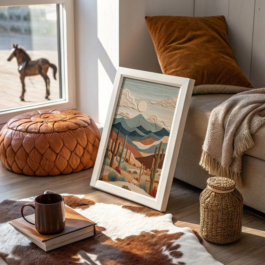 Desert Symphony in Textured Relief