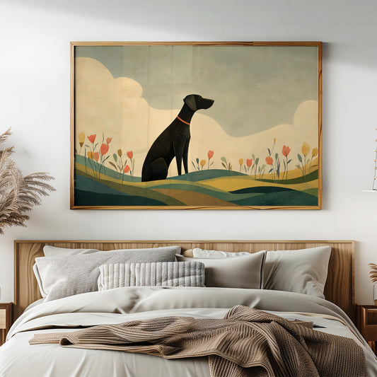 Watchful Guardian Among Wildflower Hills