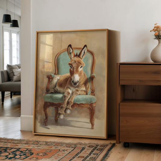 Regal Donkey Claims Velvet Throne