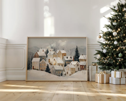 Silent Village Under Winter's Veil