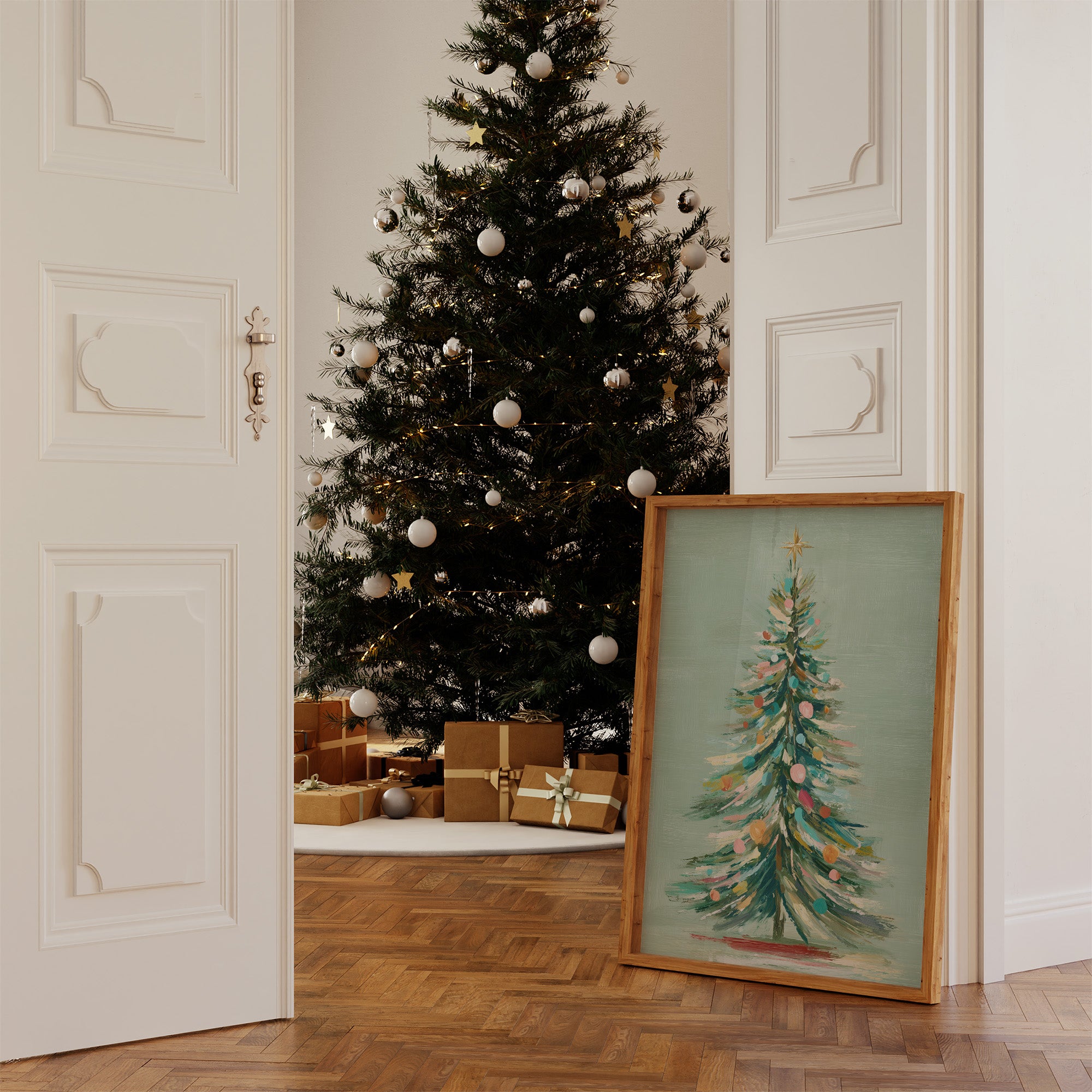 Pastel Evergreen: A Holiday Symphony