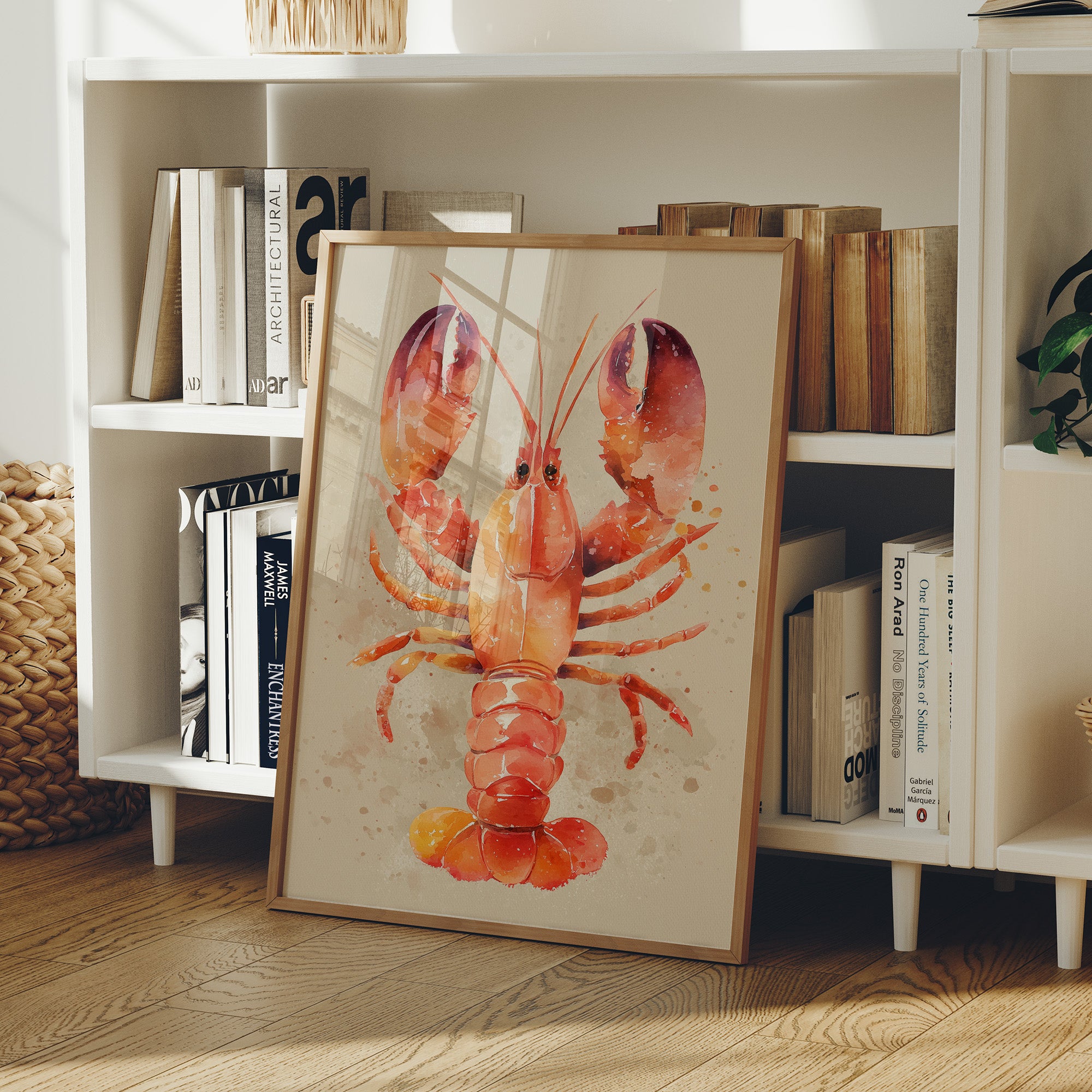 Crimson Tides: Watercolor Crustacean Study