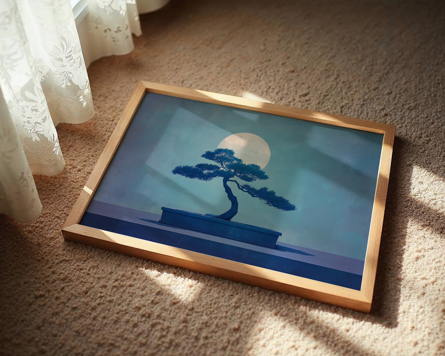 Moonlit Bonsai Whispers Eternal Patience