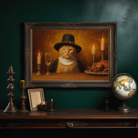 Distinguished Feline's Thanksgiving Feast