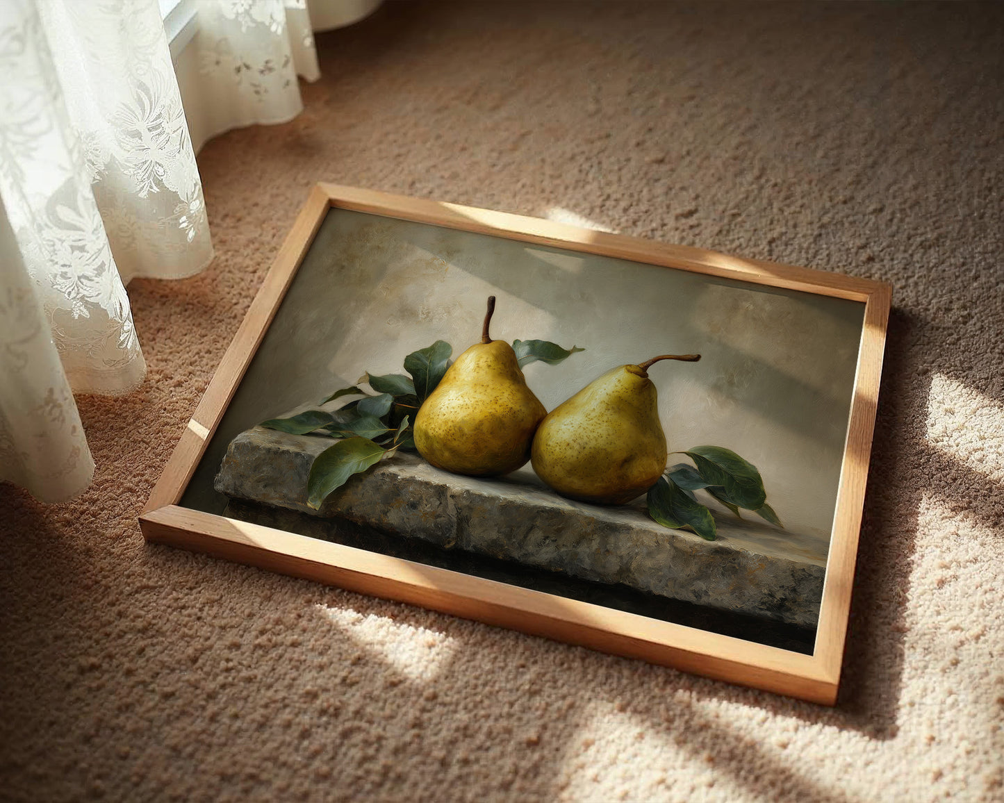 Golden Pears in Quiet Conversation