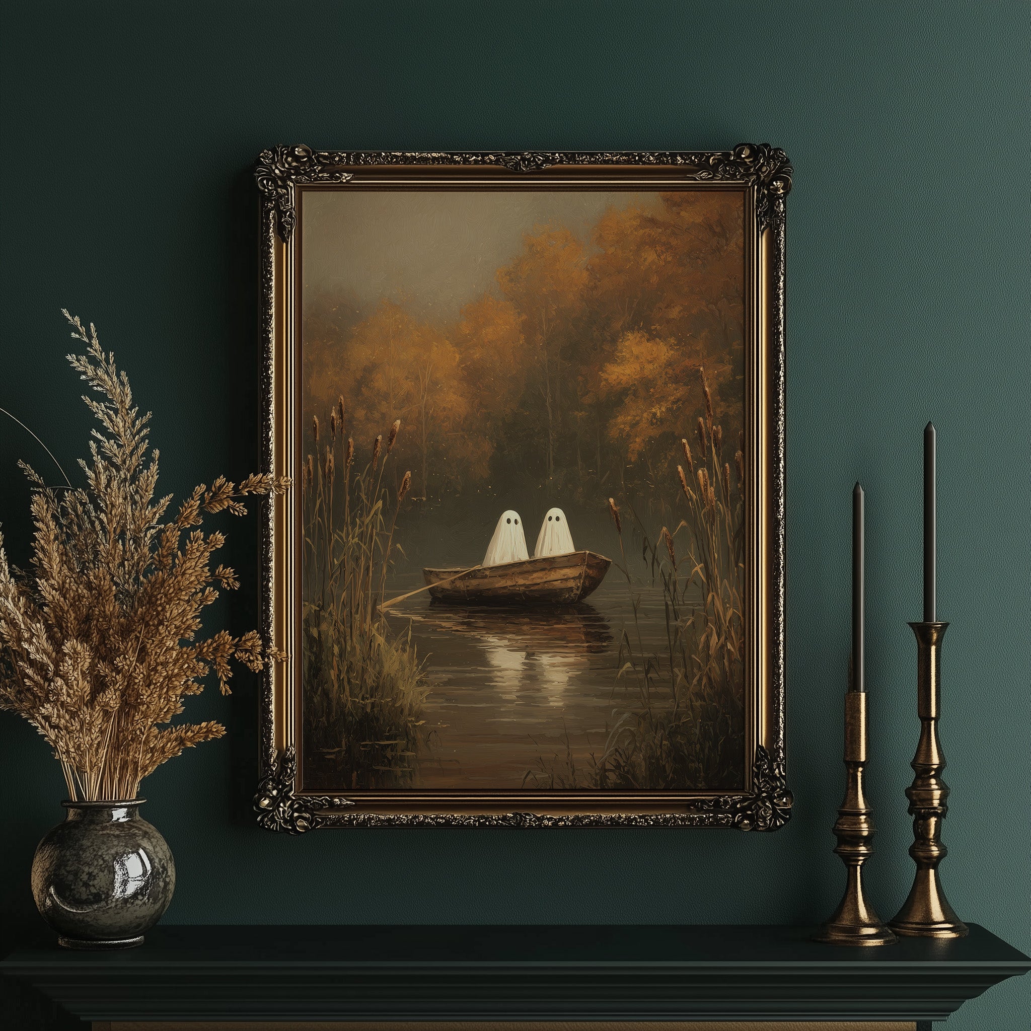 Ghostly Voyage Through Autumn Waters