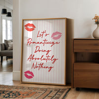 Crimson Confessions Against Pastel Stripes