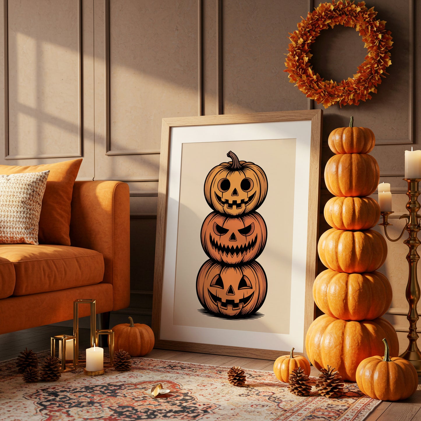 Stacked Gourds Tell October Tales