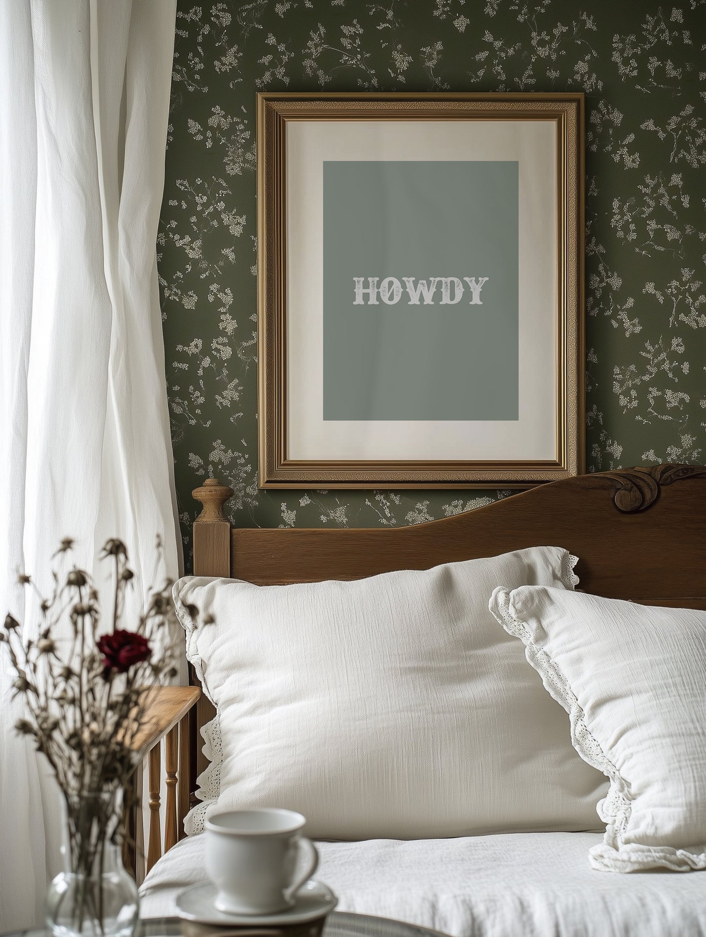 Howdy Western Minimalist in Green