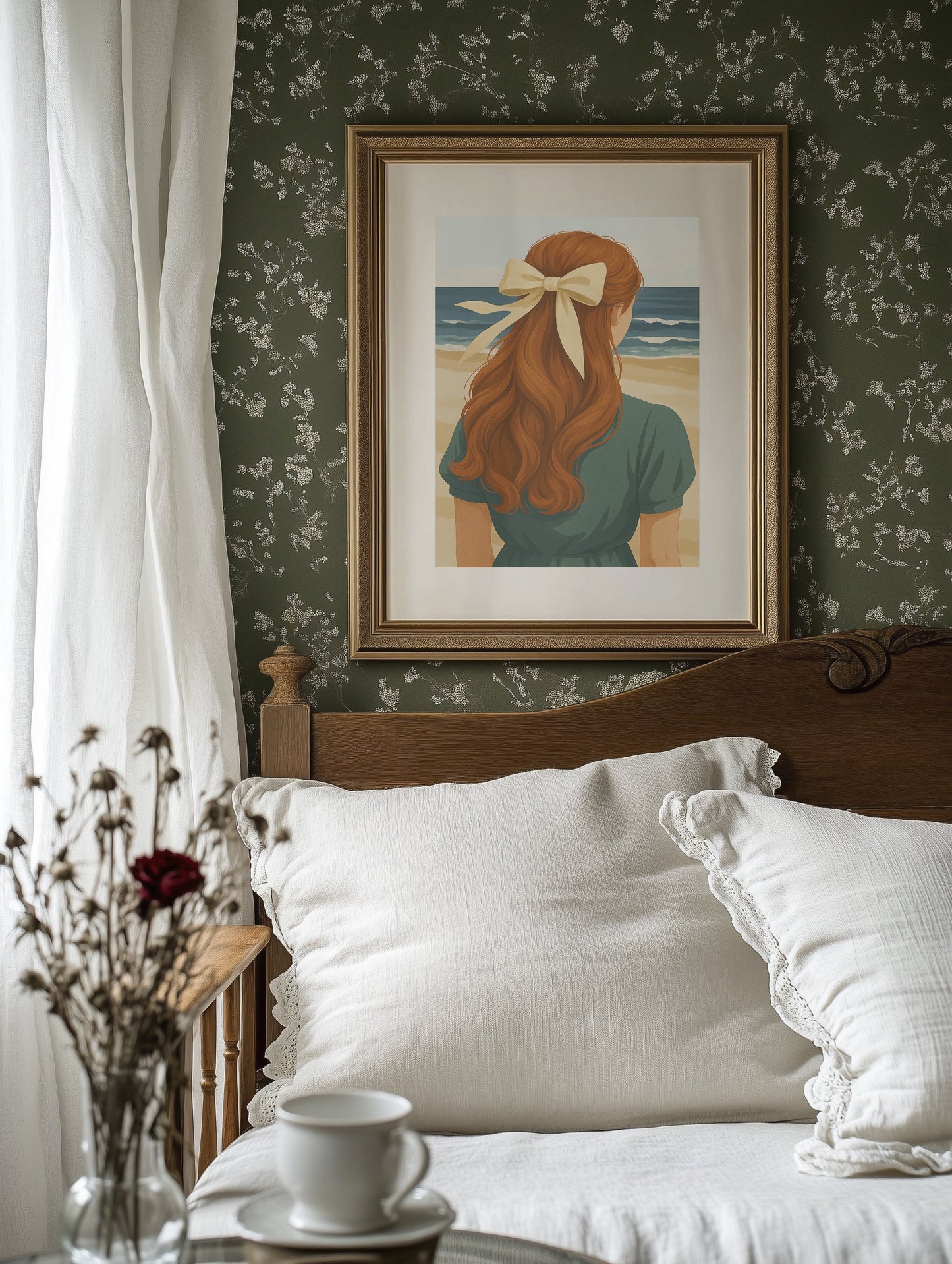 Copper Waves Meet Ocean Blue