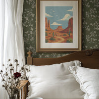 Birds Soar Over Rusty Mesas