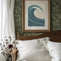 Teal Curl Meets Desert Calm