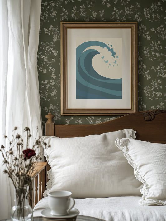 Teal Curl Meets Desert Calm