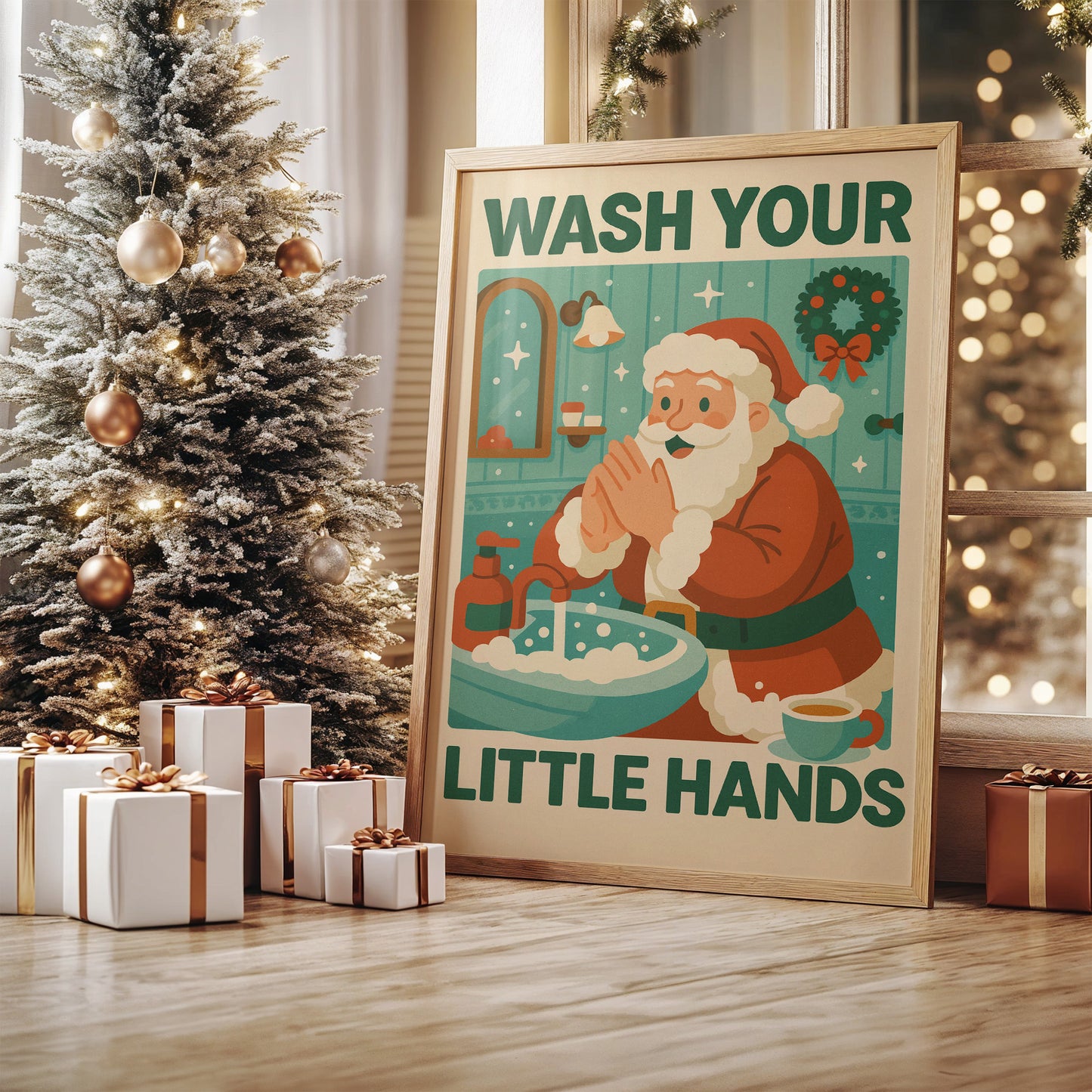 Retro Santa's Hygiene Reminder
