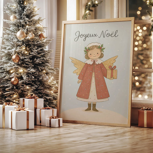 French Holiday Angel Brings Gifts
