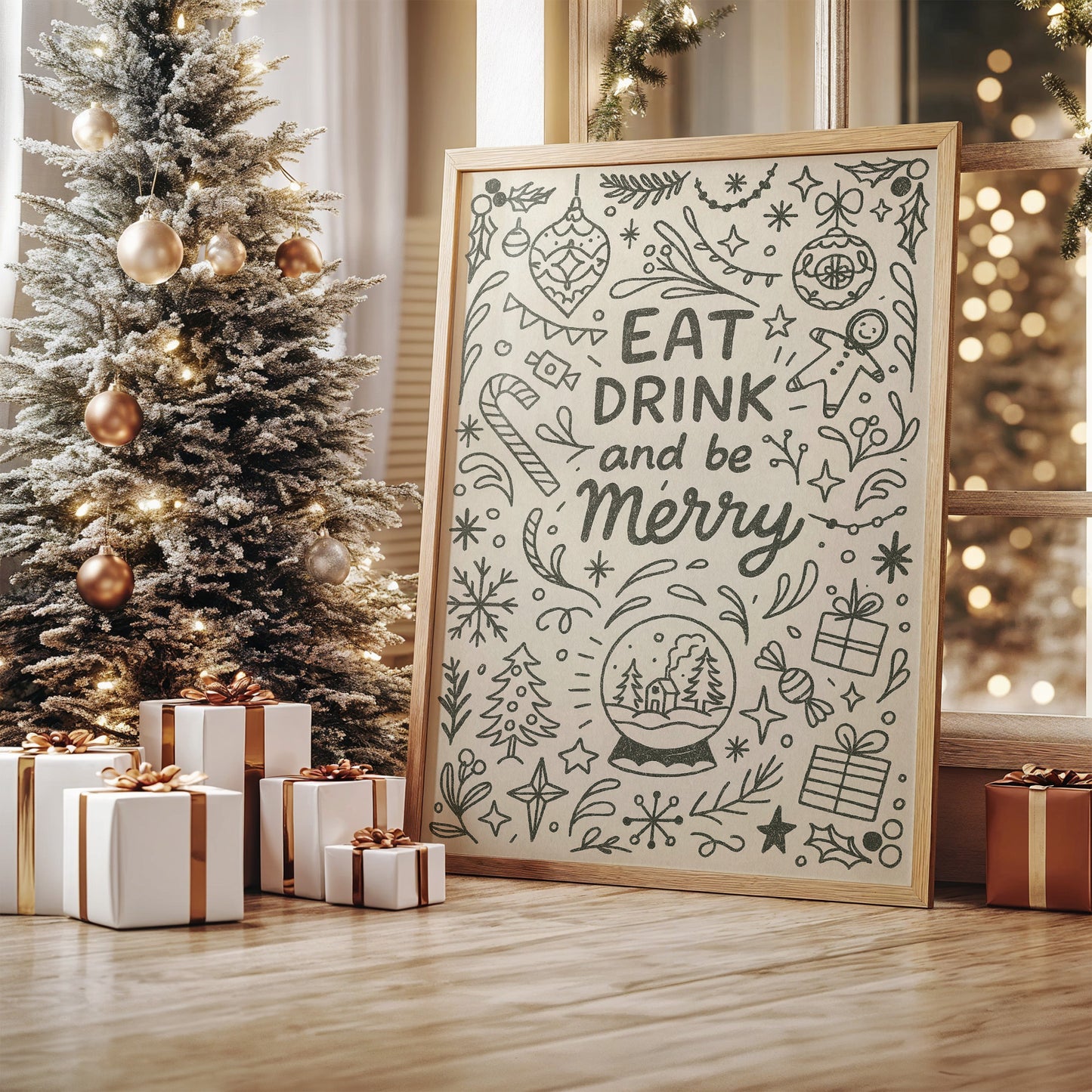 Holiday Cheer In Simple Lines