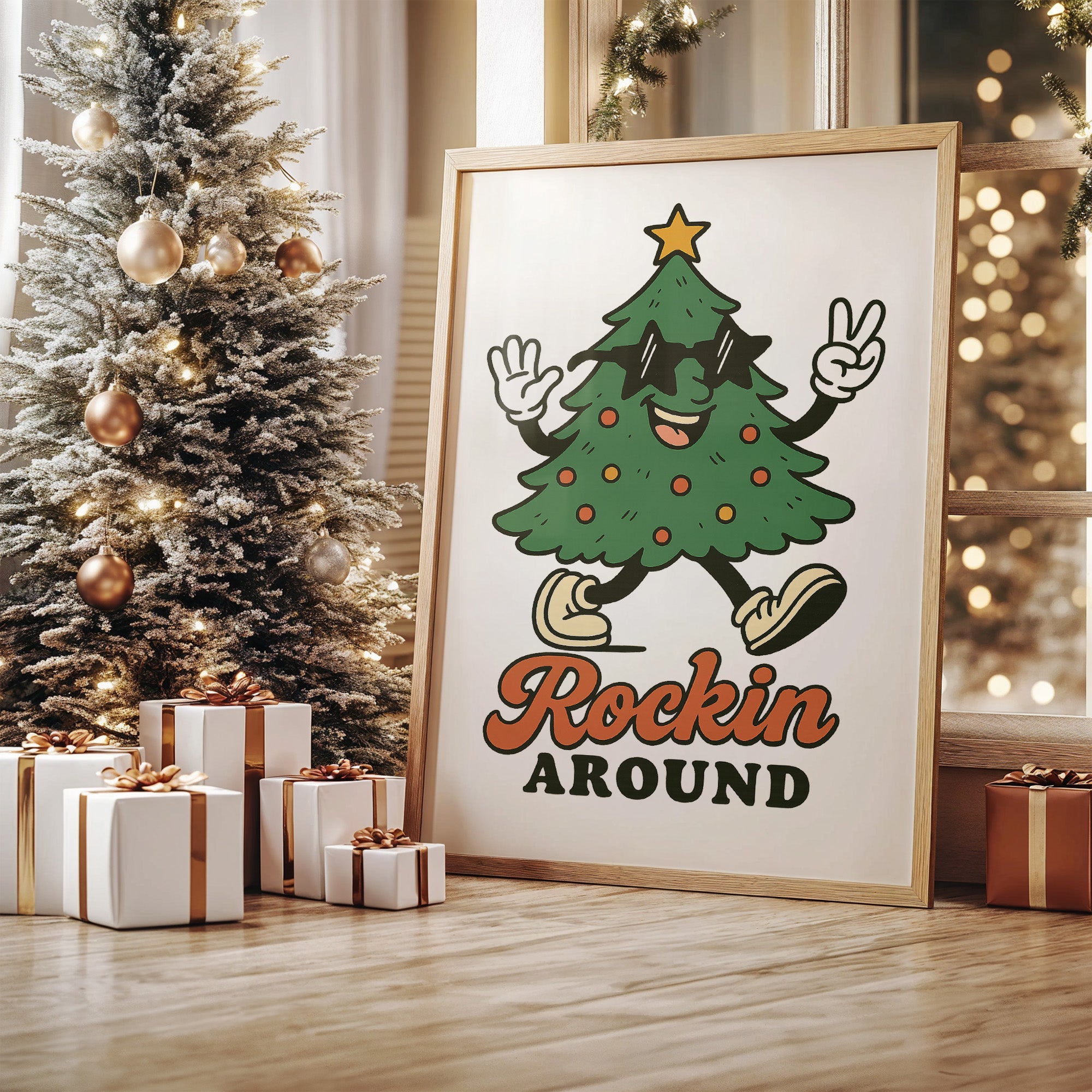 Festive Pine Struts With Joy