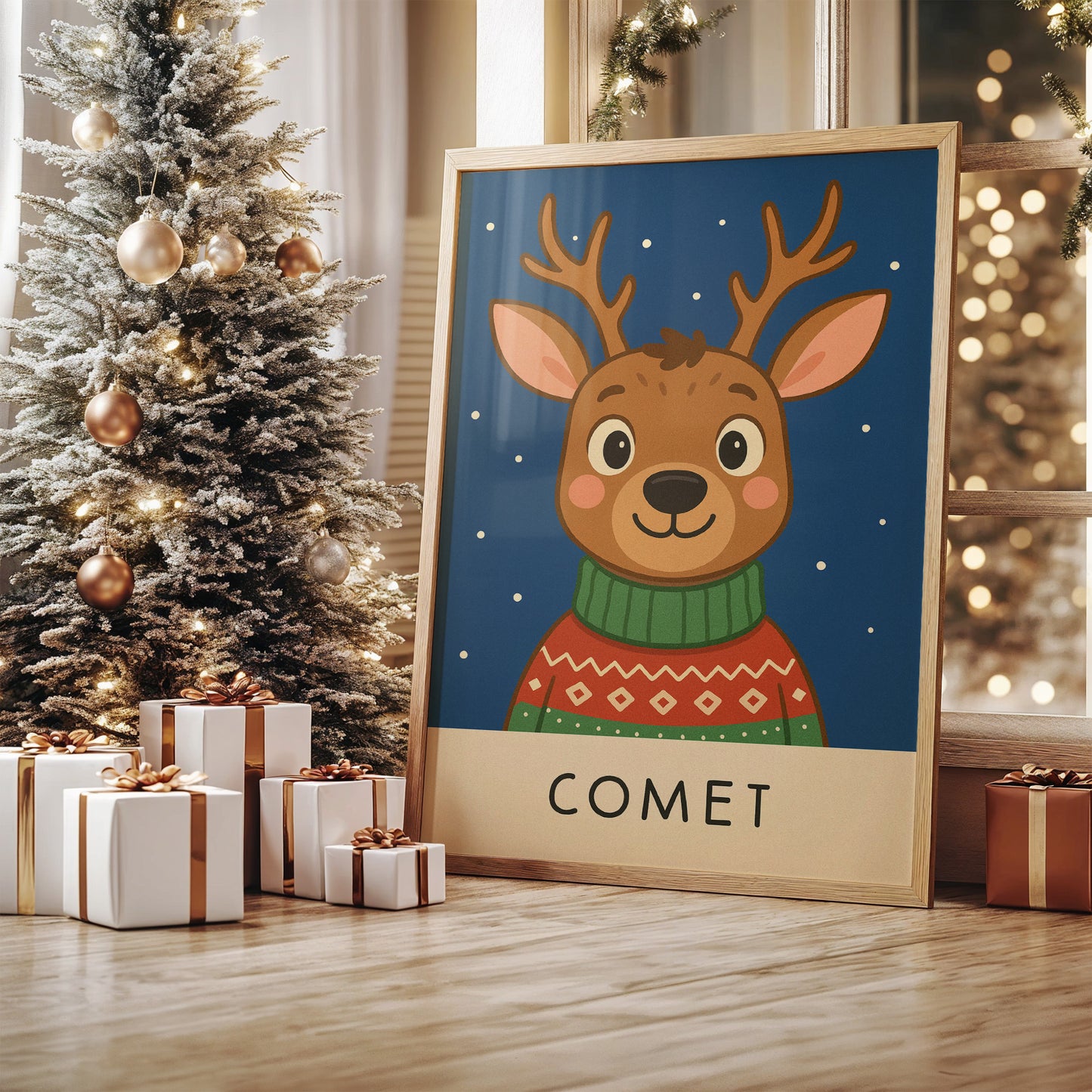 Reindeer Tales Under Frosted Lights