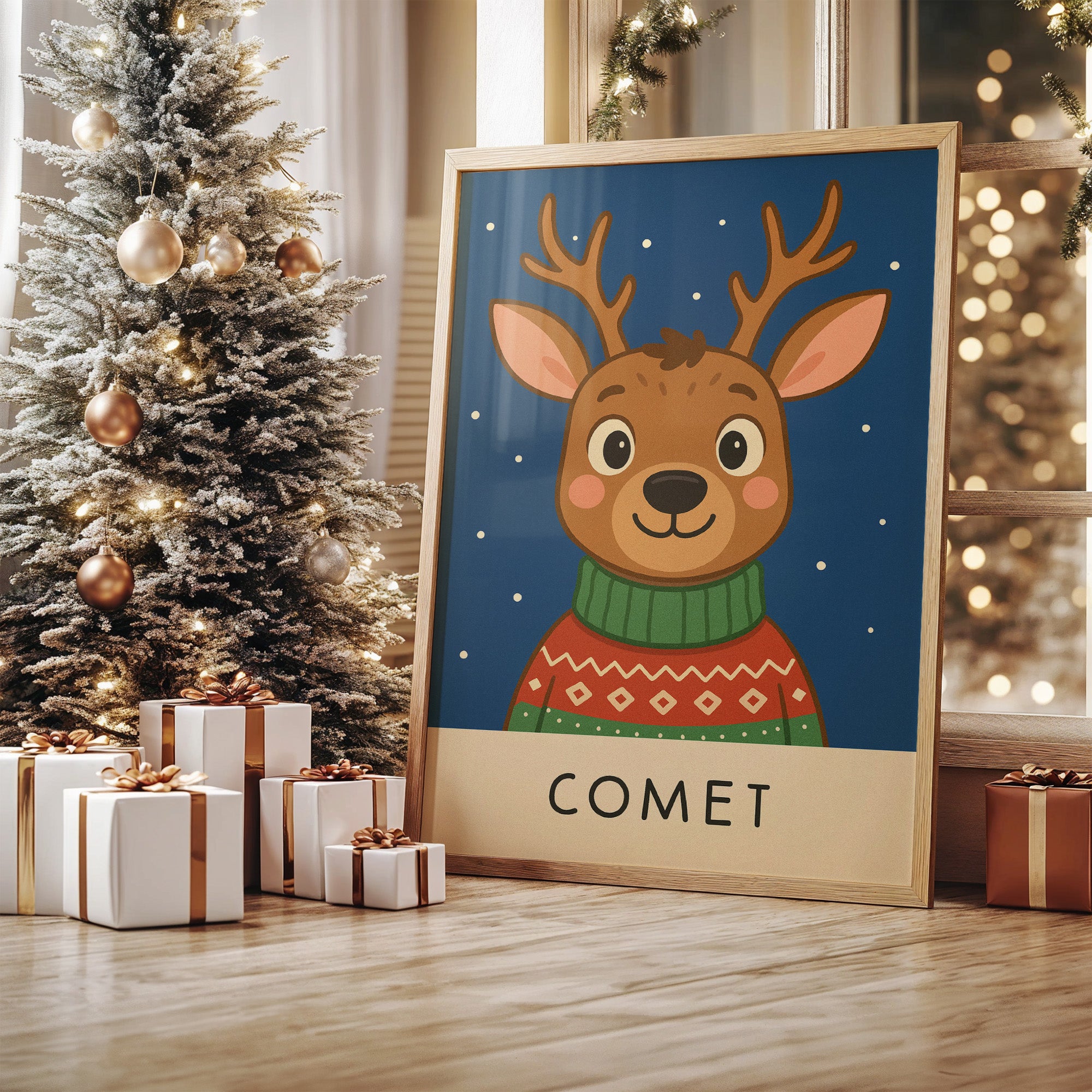 Reindeer Tales Under Frosted Lights