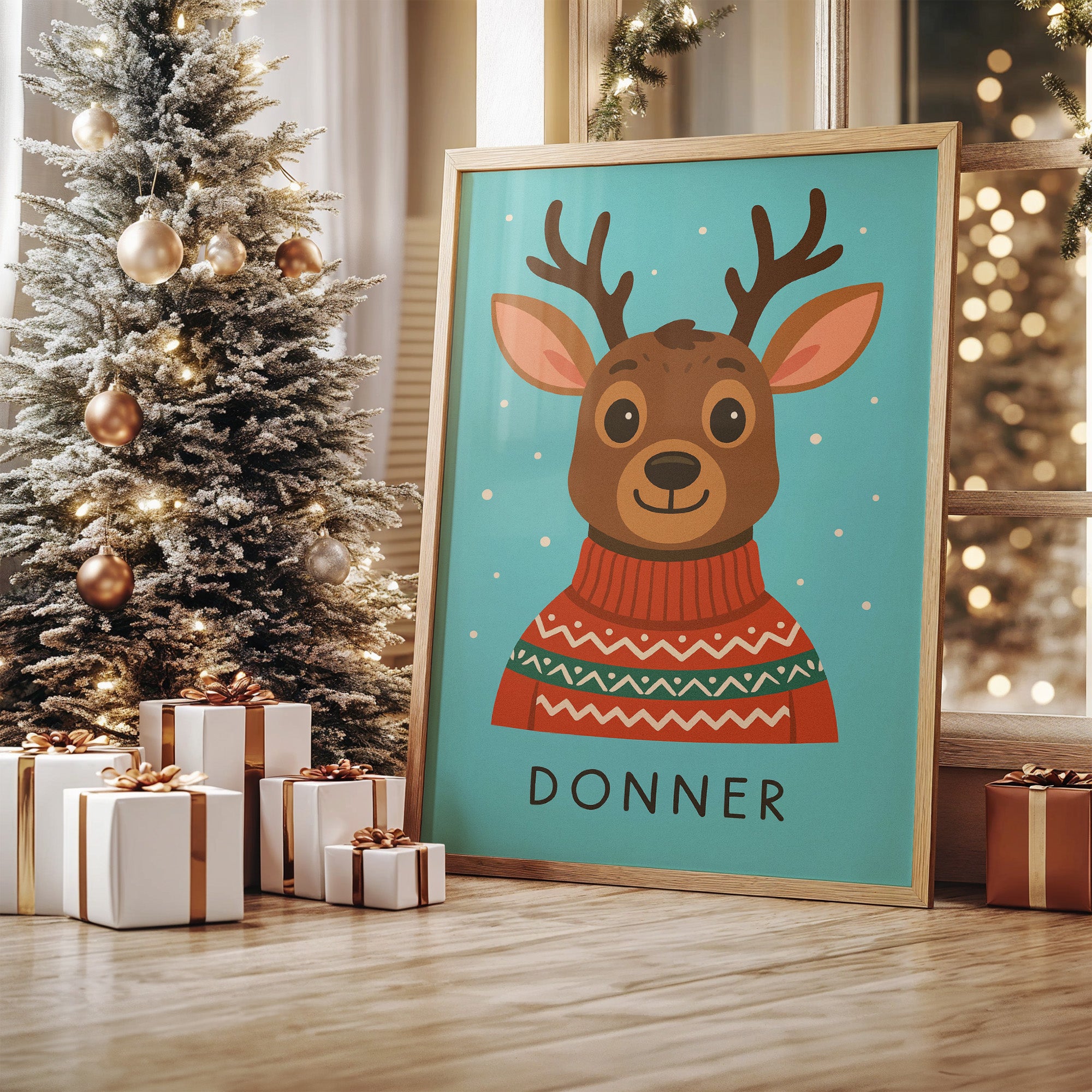 Holiday Reindeer In Festive Sweater