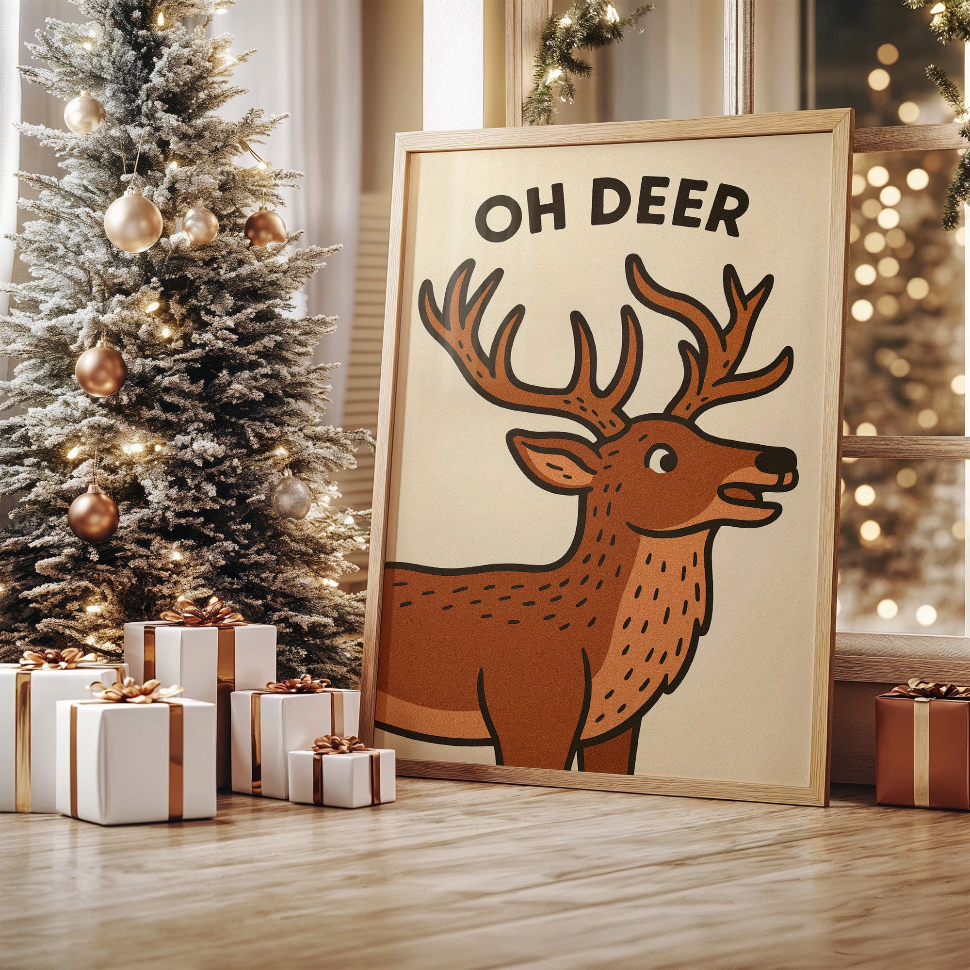 Playful Reindeer Brings Holiday Cheer