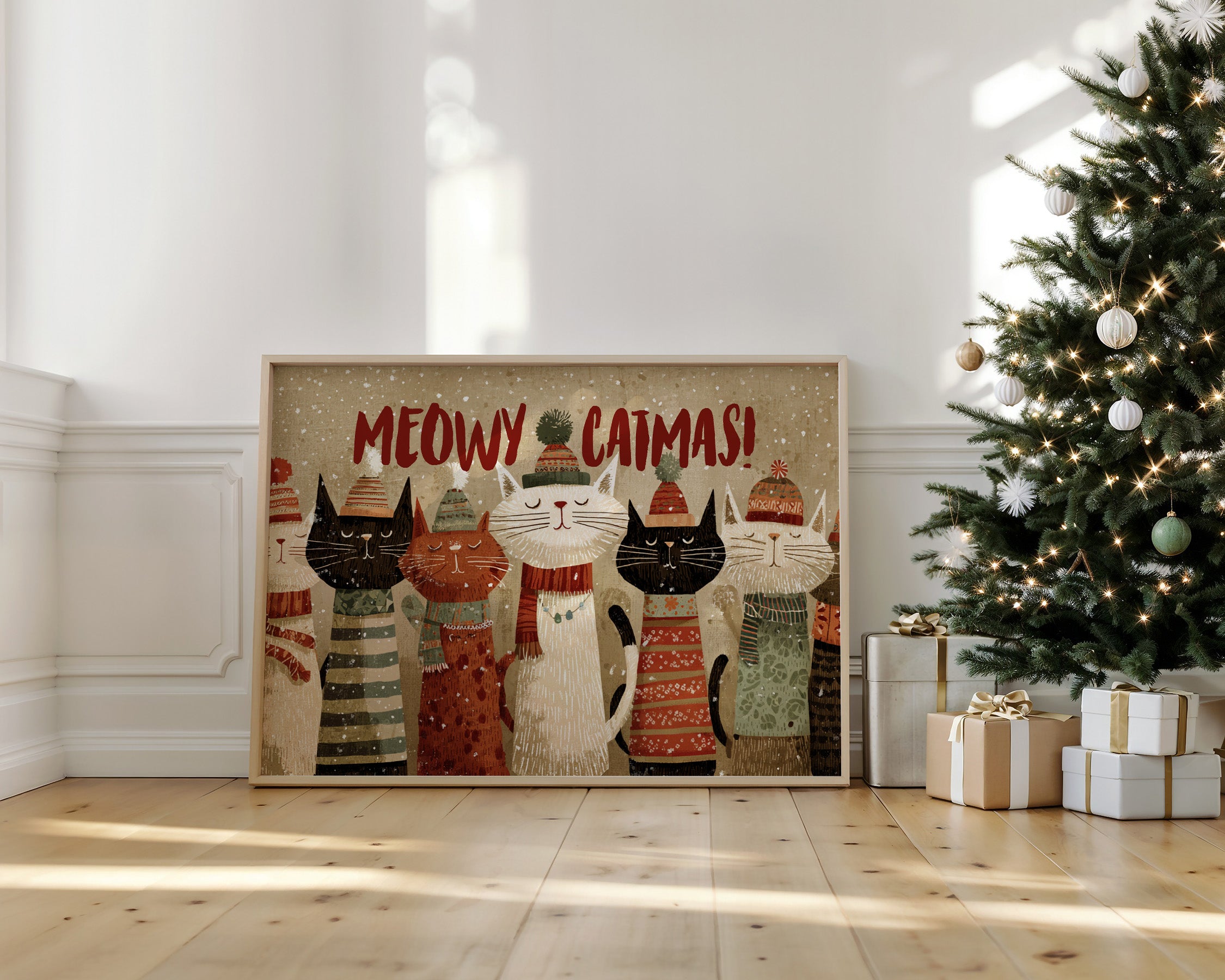 Feline Choir Sings Winter Joy