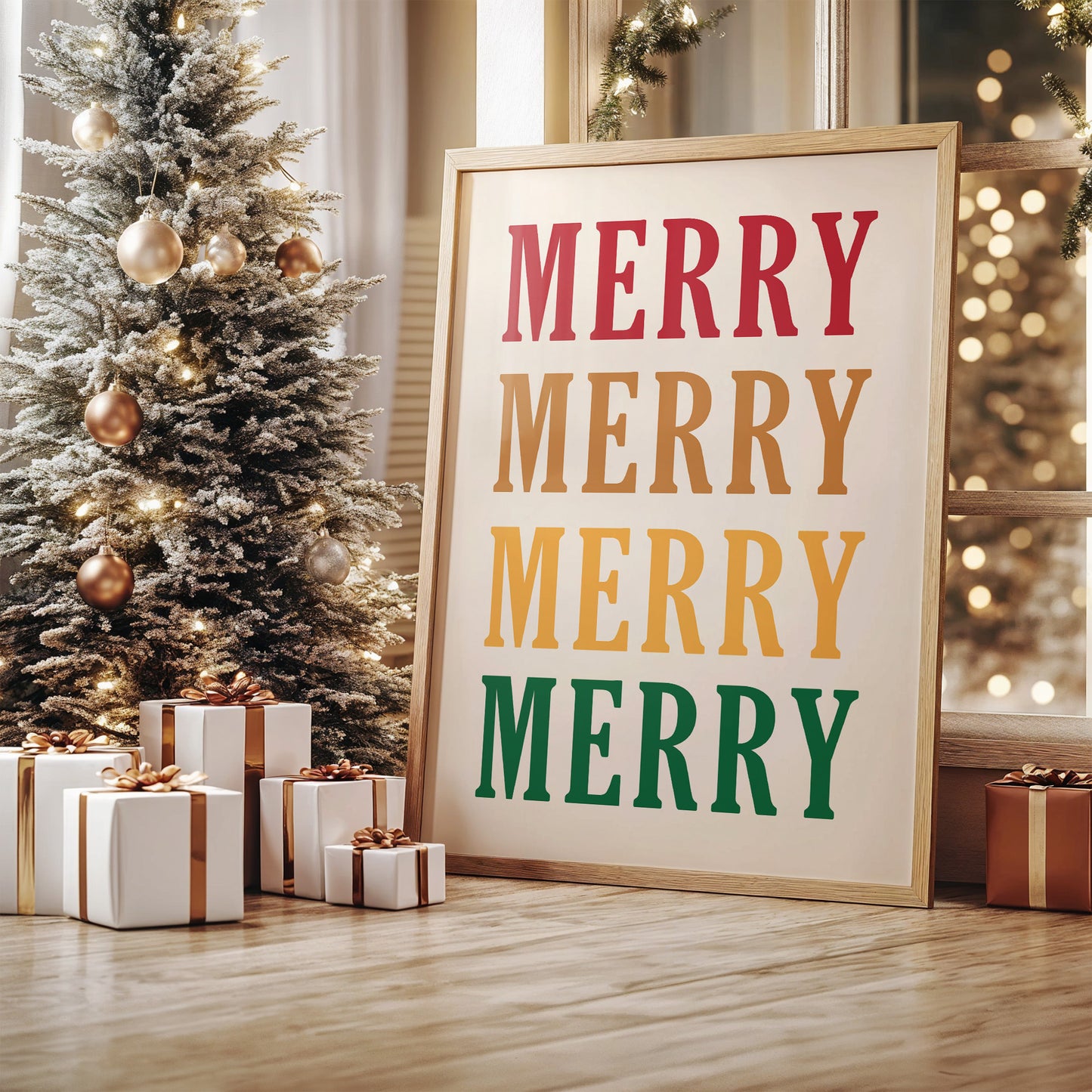 Holiday Words In Warm Cascade