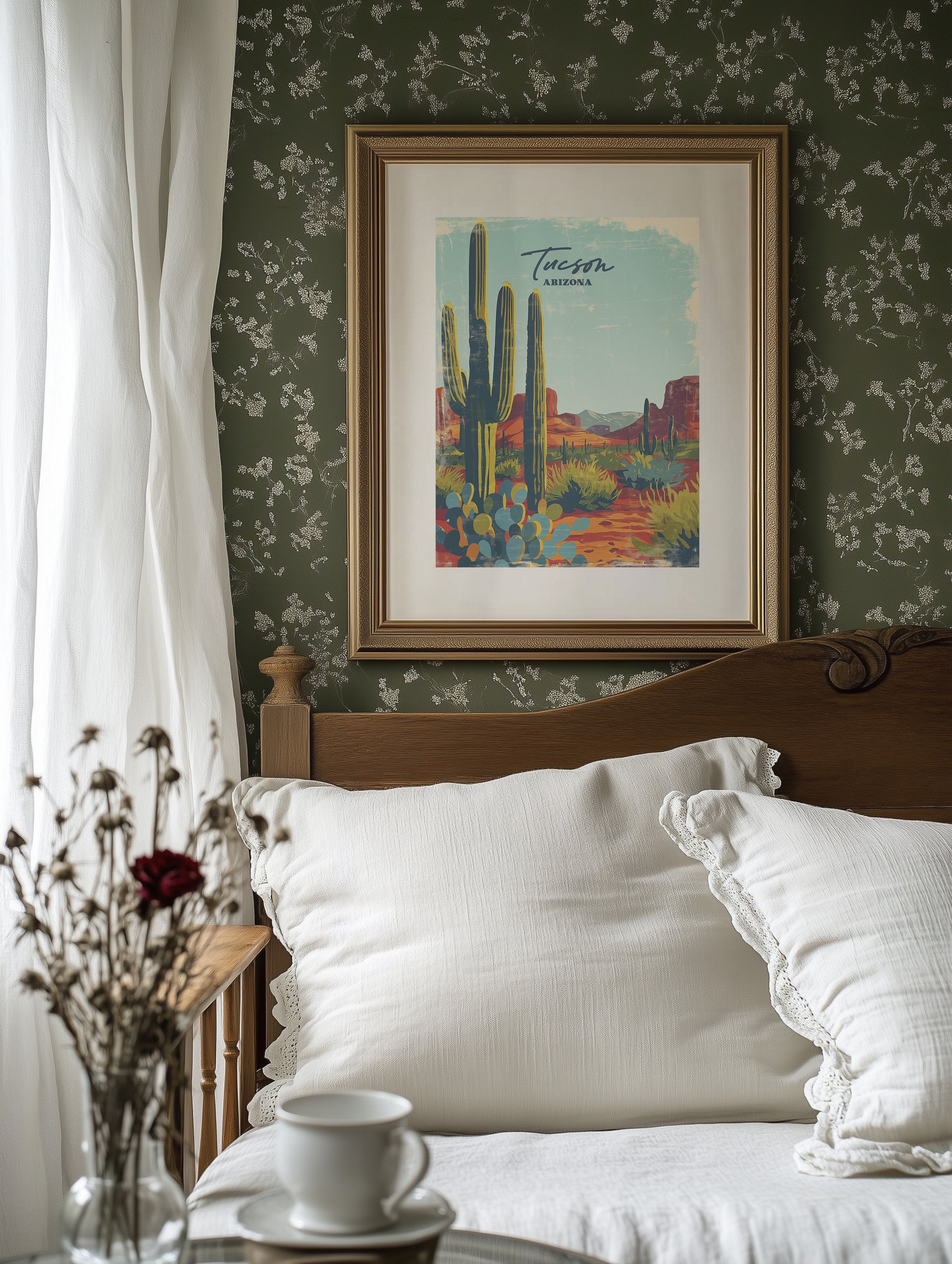 Saguaro Skies Over Painted Trails